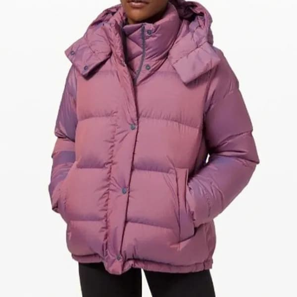 룰루레몬 여성 구스다운 퍼플 패딩 - Lululemon Womens Purple Paddi…
