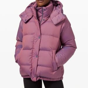 룰루레몬 여성 구스다운 퍼플 패딩 - Lululemon Womens Purple Paddi…