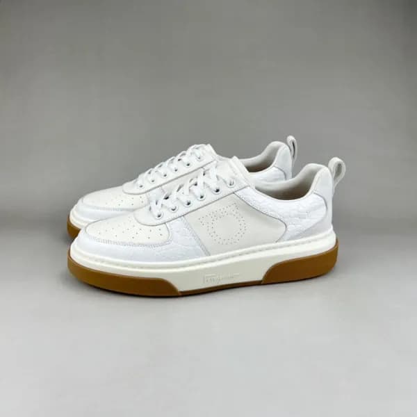 페라가모 남성 화이트 스니커즈 - Ferragamo Mens White Sneakers -… - 1