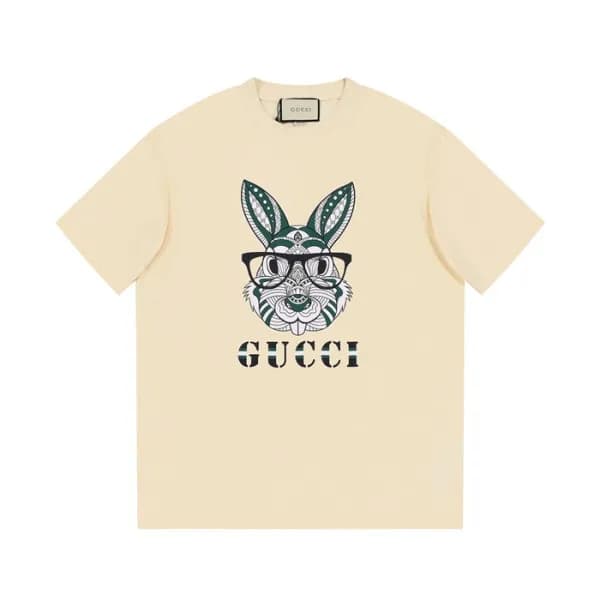 구찌 남성 아이보리 크루넥 반팔티 - Gucci Mens Ivory Short sleeve… - 1
