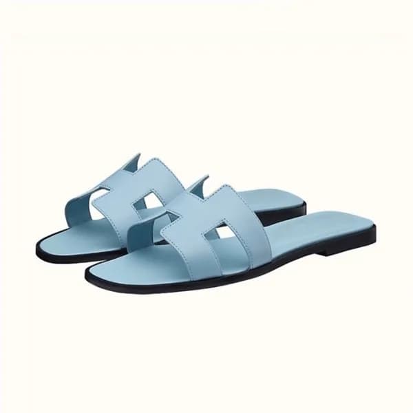 에르메스 여성 블루 오란 - Hermes Womens Blue Slipper - he147… - 1
