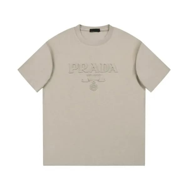 프라다 남성 베이지 반팔티 - Prada Mens Beige Tshirts - pr447x - 1