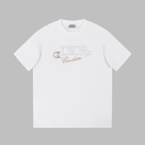 디올 남성 화이트 크루넥 반팔티 - Dior Mens White Short sleeved … - 1
