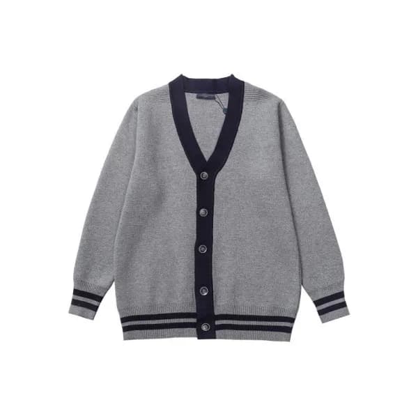 루이비통 남성 그레이 브이넥 가디건 - Louis vuitton Mens Gray Card… - 1
