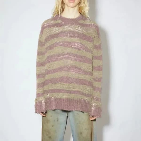 아크네 여성 크루넥 핑크 니트 - AcneWomens Pink Knits - ace224x - 1