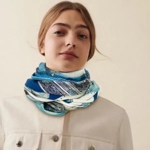 에르메스 여성 블루 스카프 - Hermes Womens Blue Scarf - he492x - 1
