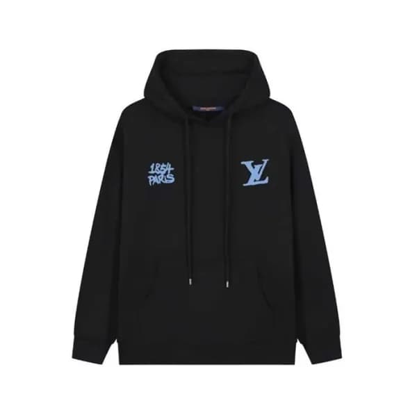 루이비통 남성 블랙 후디 - Louis vuitton Mens Black Hoodie - … - 1