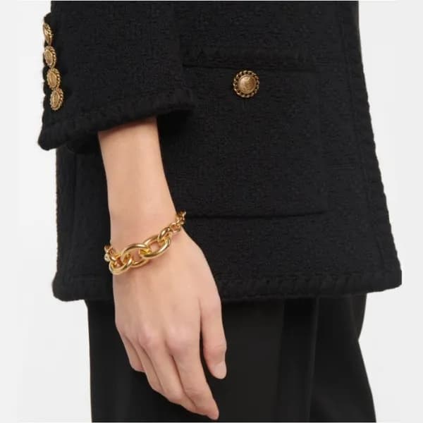 입생로랑 여성 골드 팔찌 - Saint Laurent Womens Gold Bangle -… - 1