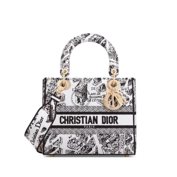 디올 여성 블랙 레이디 백 - Dior Womens Black Lady Bag - dib7… - 1