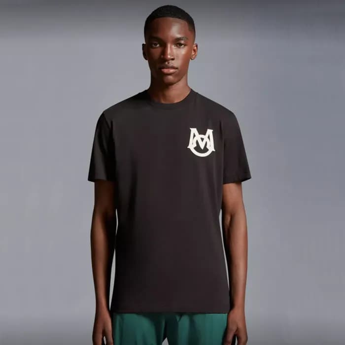 몽클레어 남성 블랙 반팔 티셔츠 - Moncler Mens Black Tshirts - m… - 1