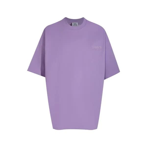 베트멍 남/녀 퍼플 반팔 티셔츠 - Vetements Unisex Purple Tshirt… - 1