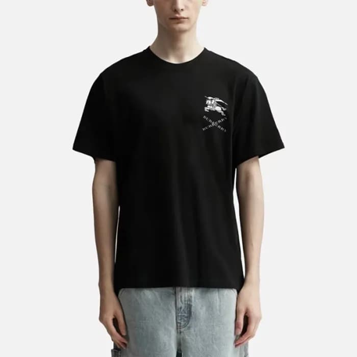 버버리 남성 블랙 반팔 티셔츠 - Burberry Mens Black Tshirts - b… - 1