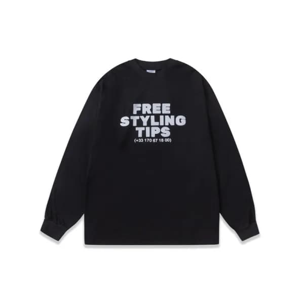 베트멍 남성 블랙 긴팔티 - Veiments Mens Black Tshirts - vec8… - 1