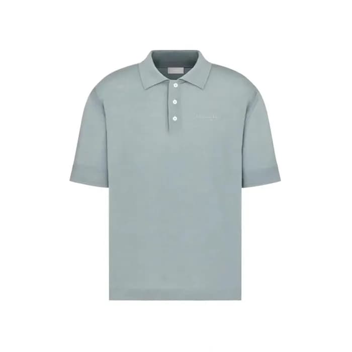 디올 남성 그레이 반팔 폴로 티셔츠 - Dior Mens Gray Polo Tshirts … - 1