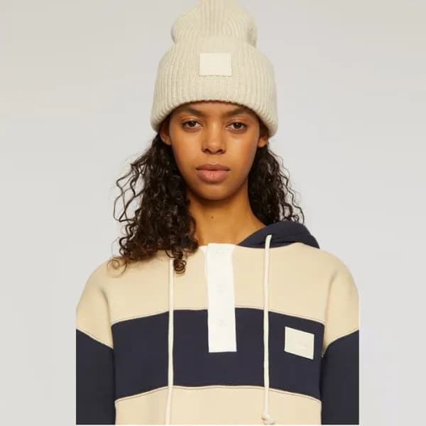아크네 여성 화이트 비니 - Acne Womens White Beanie - acc2351… - 1
