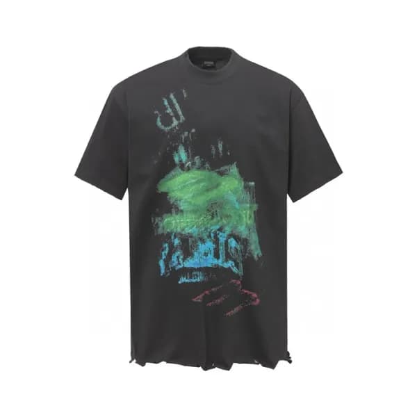 발렌시아가 남성 라운드 반팔 티셔츠 - Balenciaga Mens Round Tshirt… - 1