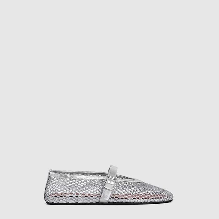 알라이아 여성 피시넷 발레 플랫 슈즈 - Alaia Womens Fishnet Ballet… - 1