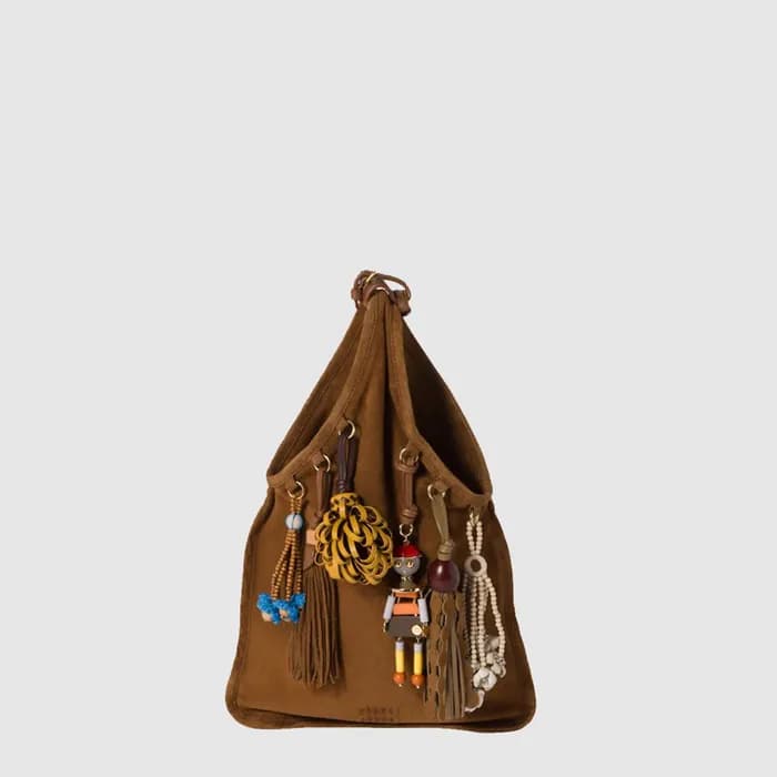 미우미우 여성 트릭 장식 스웨이드 백 - Miumiu Womens Trick-embelli… - 1