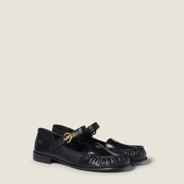 미우미우 여성 스트랩 가죽 로퍼 - Miu Miu Womens Strap Leather L… - 1