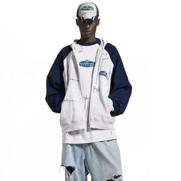 발렌시아가 남성 캐쥬얼 후드티 - Balenciaga Mens Casual Hoodie -… - 1