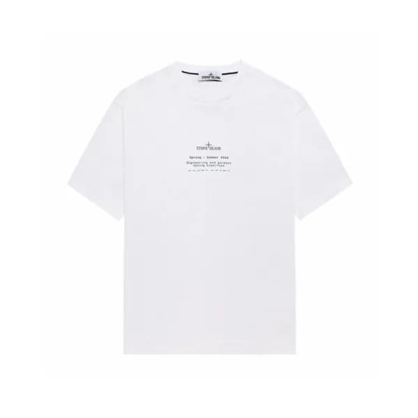 스톤아일랜드 남성 라운드 반팔 티셔츠 - Stone Island Mens Round Tsh… - 1