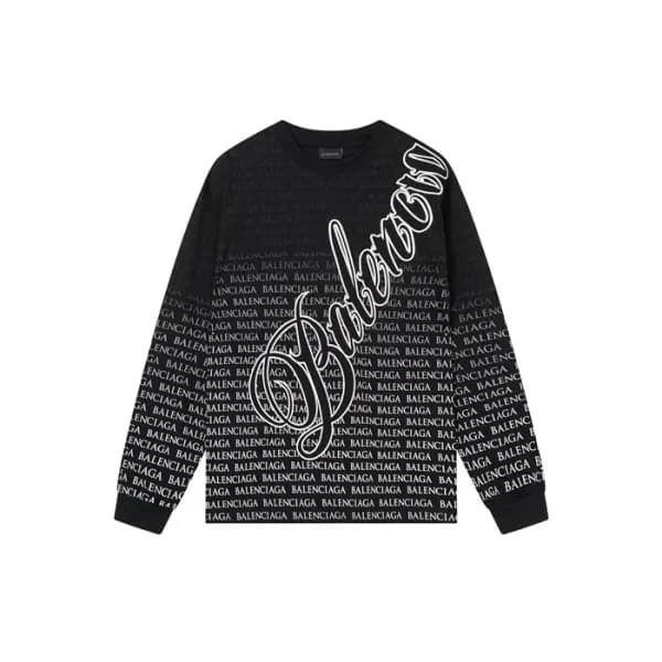 발렌시아가 남성 라운드 긴팔티 - Balenciaga Mens Round Tshirt - … - 1