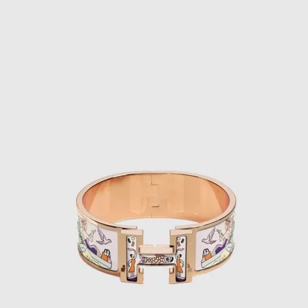 에르메스 남성 클릭 클락 H 부케 셀리에 팔찌 - Hermes Mens Clic Clac … - 1