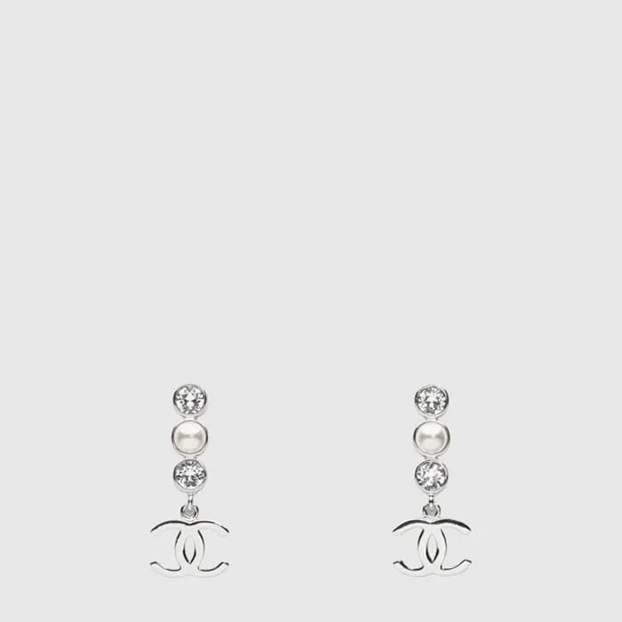 샤넬 여성 크리스탈 진주 펄 드롭 이어링 - Chanel Womens Crystal Pea… - 1