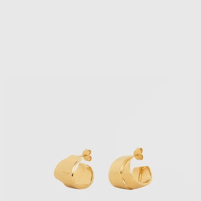 셀린느 여성 폼 압스트레트 리본 후프 이어링 - Celine Womens Foam Abstrette Ribbon Hoop Earring - acc10439x - 1