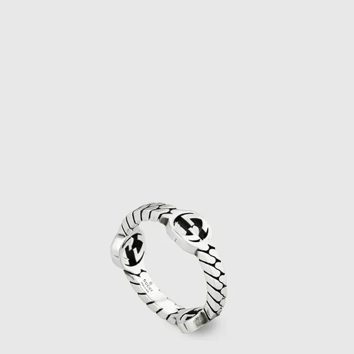 구찌 남/녀 인터로킹 G 링 - Gucci Unisex Interlocking G Ring - acc10721x - 1