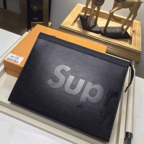 Louis Vuitton + Supreme Man clutch Bag,27cm - 루이비… - 1