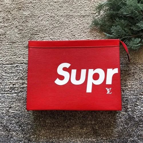 Louis Vuitton + Supreme 2017 Man clutch Bag,27cm -… - 1