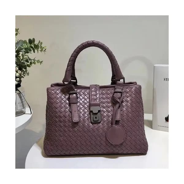 Bottega Veneta Leather Black Roma Medium Tote Shou… - 1