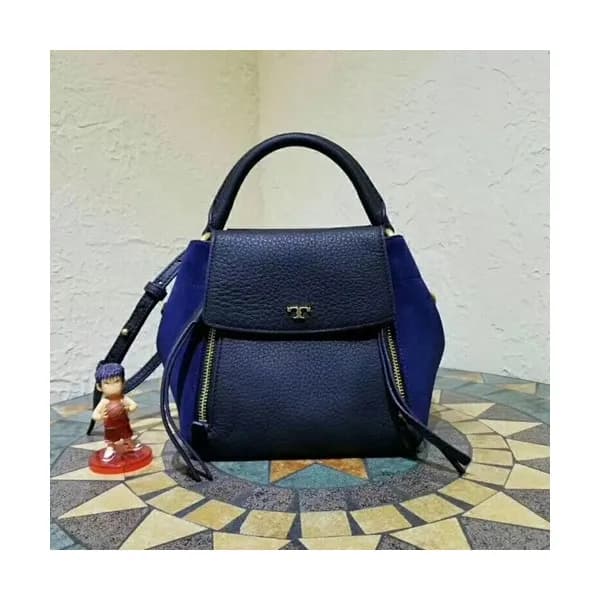 Tory Burch Leather Blue Tote Shoulder Bag,19cm - 토… - 1