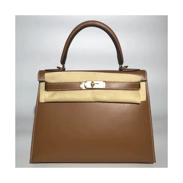 Hermes Kelly Box Leather Tote Shoulder Bag ,28cm -… - 1