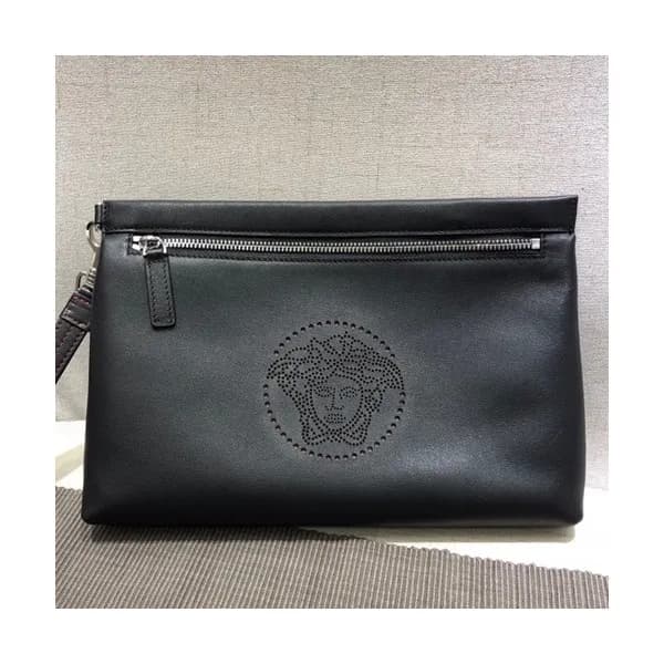 Versace Leather Clutch Bag,30CM - 베르사체 레더 남성용 클러치백… - 1