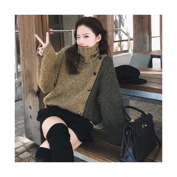 Celine 2019 Ladies Turrle-neck Wool Sweater - 셀린느 … - 1