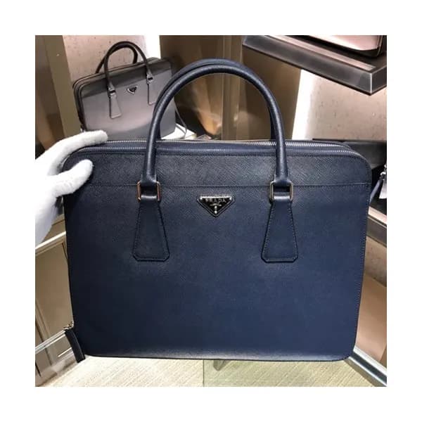 Prada Saffiano Mens Business Bag,36CM - 프라다 사피아노 남… - 1