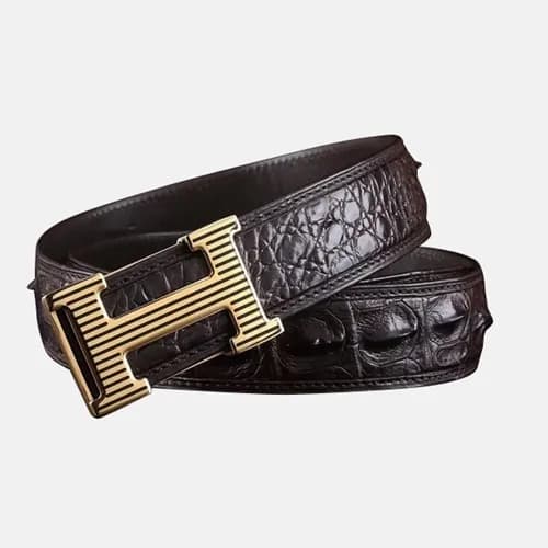 Hermes 2019 Mens Initial Logo Leather Belt - 에르메스 … - 1