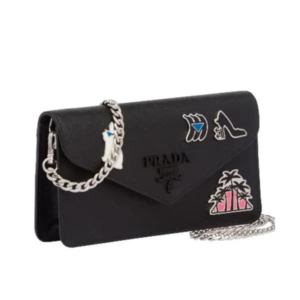 Prada 2018 Monochrome Saffiano Chain Shoulder Bag,… - 1