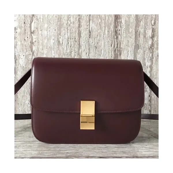 Celine Leather Classic Box Shoulder Bag,24CM - 셀린느… - 1