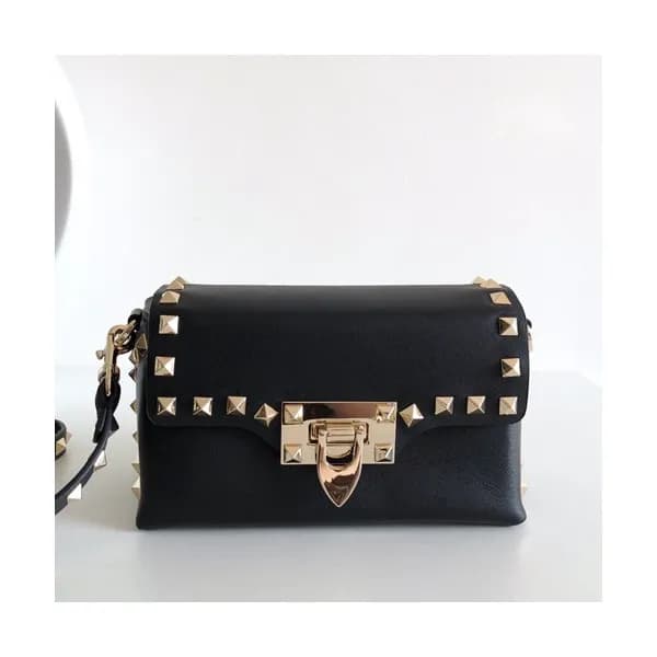 Valentino 2019 Leather Rockstud Mini Cross Bag,16.… - 1
