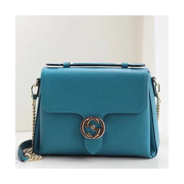 Gucci Interlocking Top Handle Chain Shoulder Bag,2… - 1