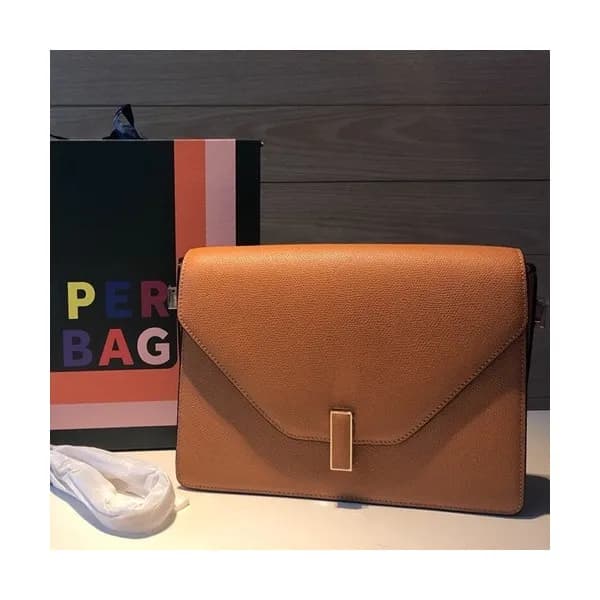 Valextra 2019 Epsom Leather Shoulder Bag,22/26CM -… - 1