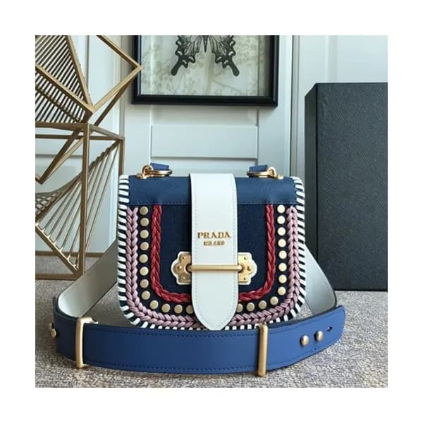 Prada 2019 Leather Pionniere Shoulder Bag,20CM - 프… - 1