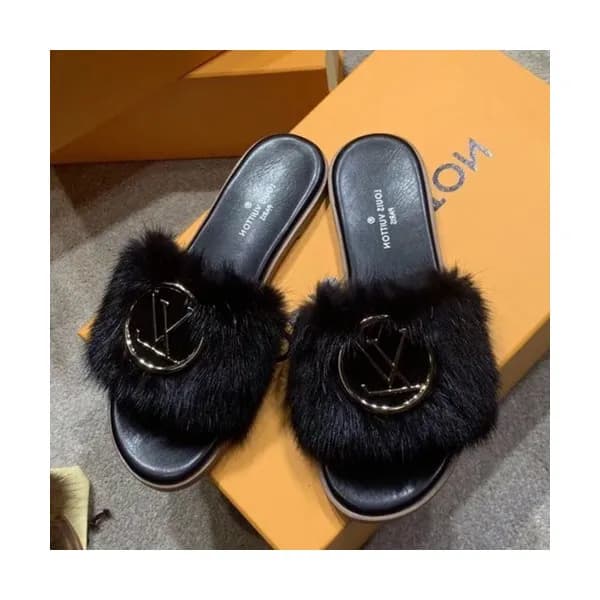 Louis Vuitton 2019 Ladies Mink Fur Slipper - 루이비통 … - 1