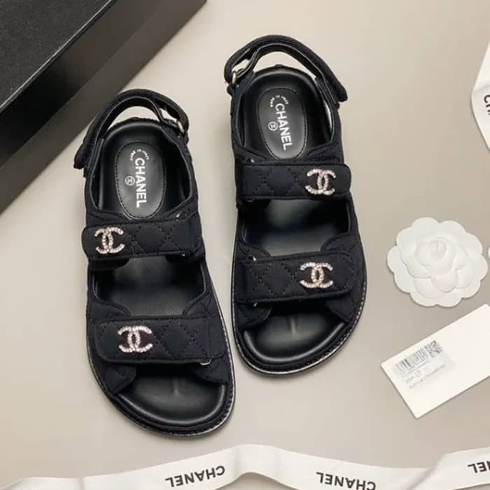 Chanel Ladies Velcro Sandle- 샤넬 여성용 벨크로 샌들 CHAS040… - 1