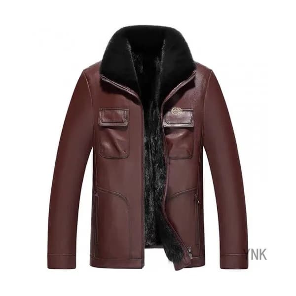 [구찌]Gucci 2019 Mens Logo Mink Leather Jacket - 구찌 … - 1