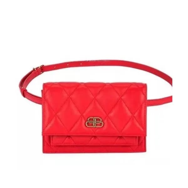 Balenciaga 2019 Leather Hip Sack Belt Bag,18CM - 발… - 1