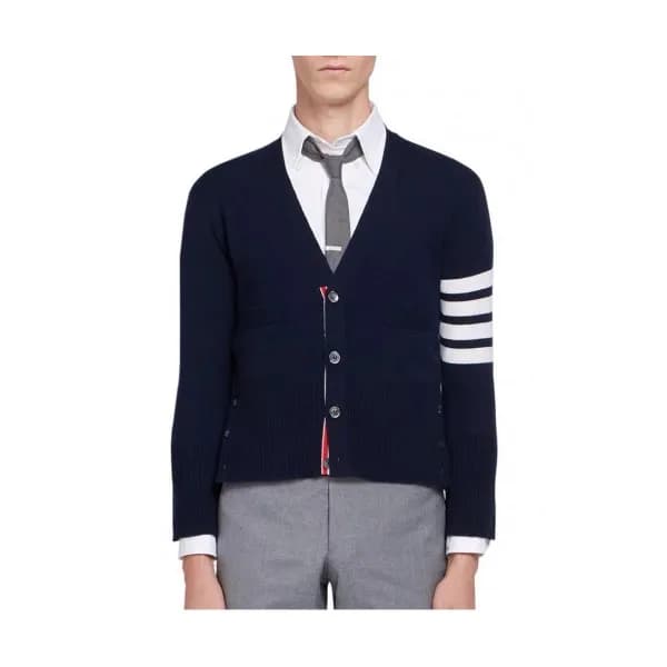 [톰브라운]Thom Browne 2020 Mm/Wm Strap V-neck Wool Car… - 1